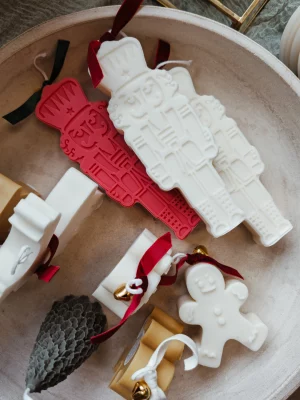 Nussknacker Kerze aus Bio Sojawachs