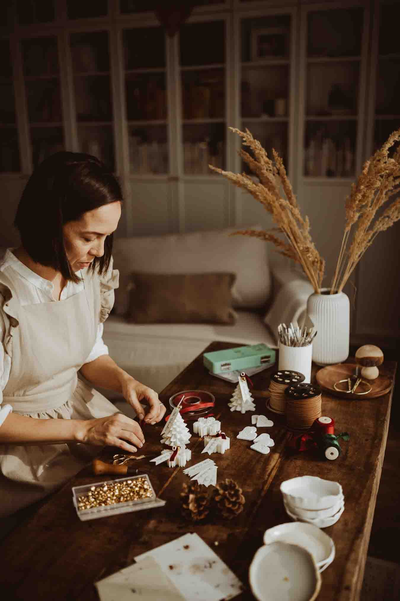 Schneeflocke Rustikal Kerze aus Bio-Sojawachs - Image 4