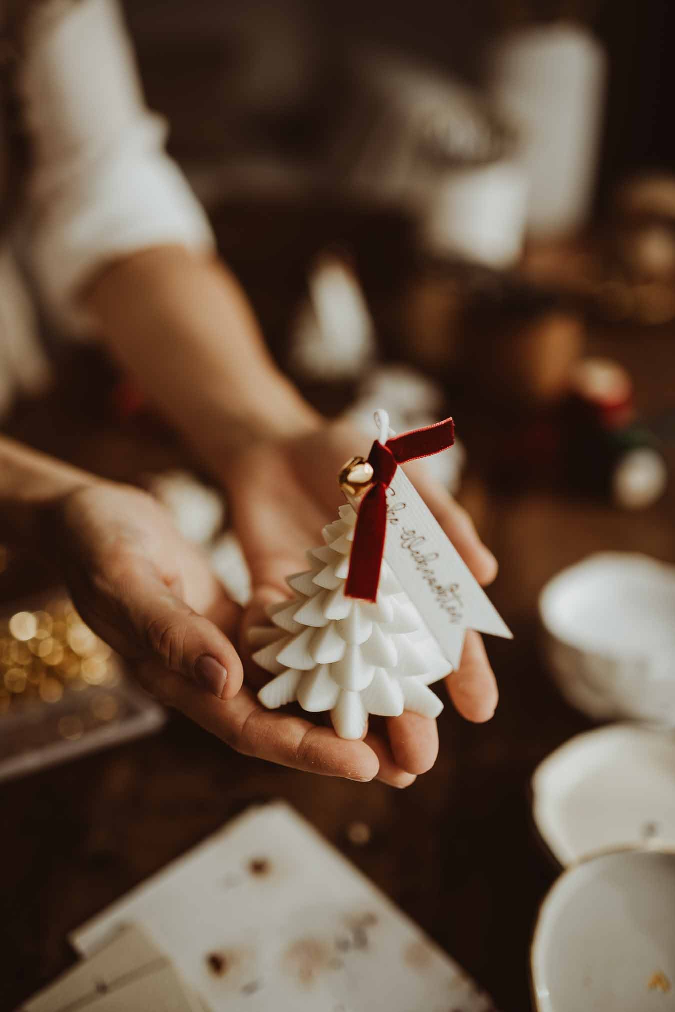 Weihnachtsbaum Kerze aus Bio-Sojawachs