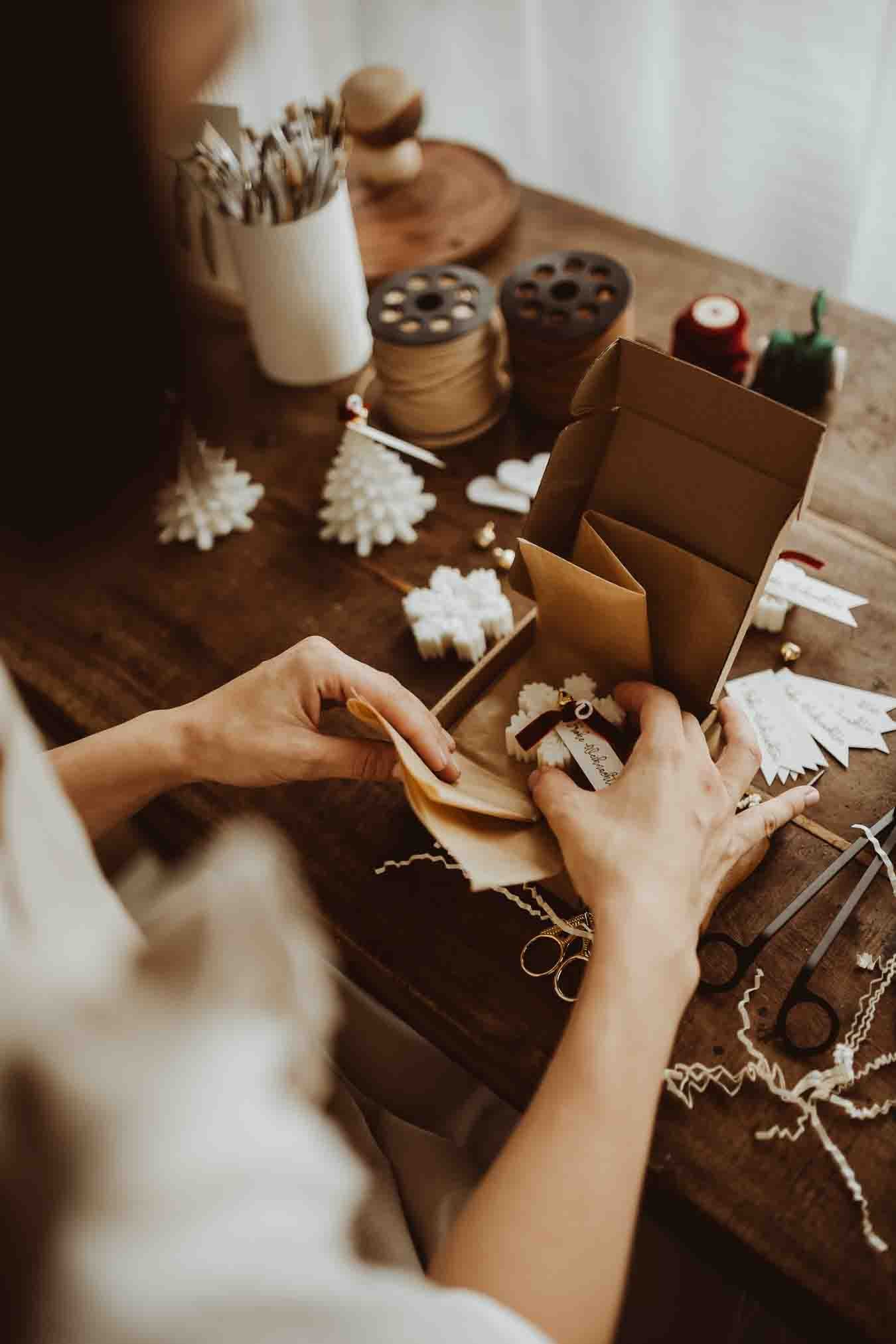 Schneeflocke Rustikal Kerze aus Bio-Sojawachs - Image 5