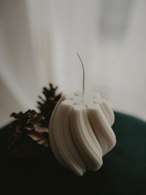 Schneeflockenkerze aus Bio-Sojawachs