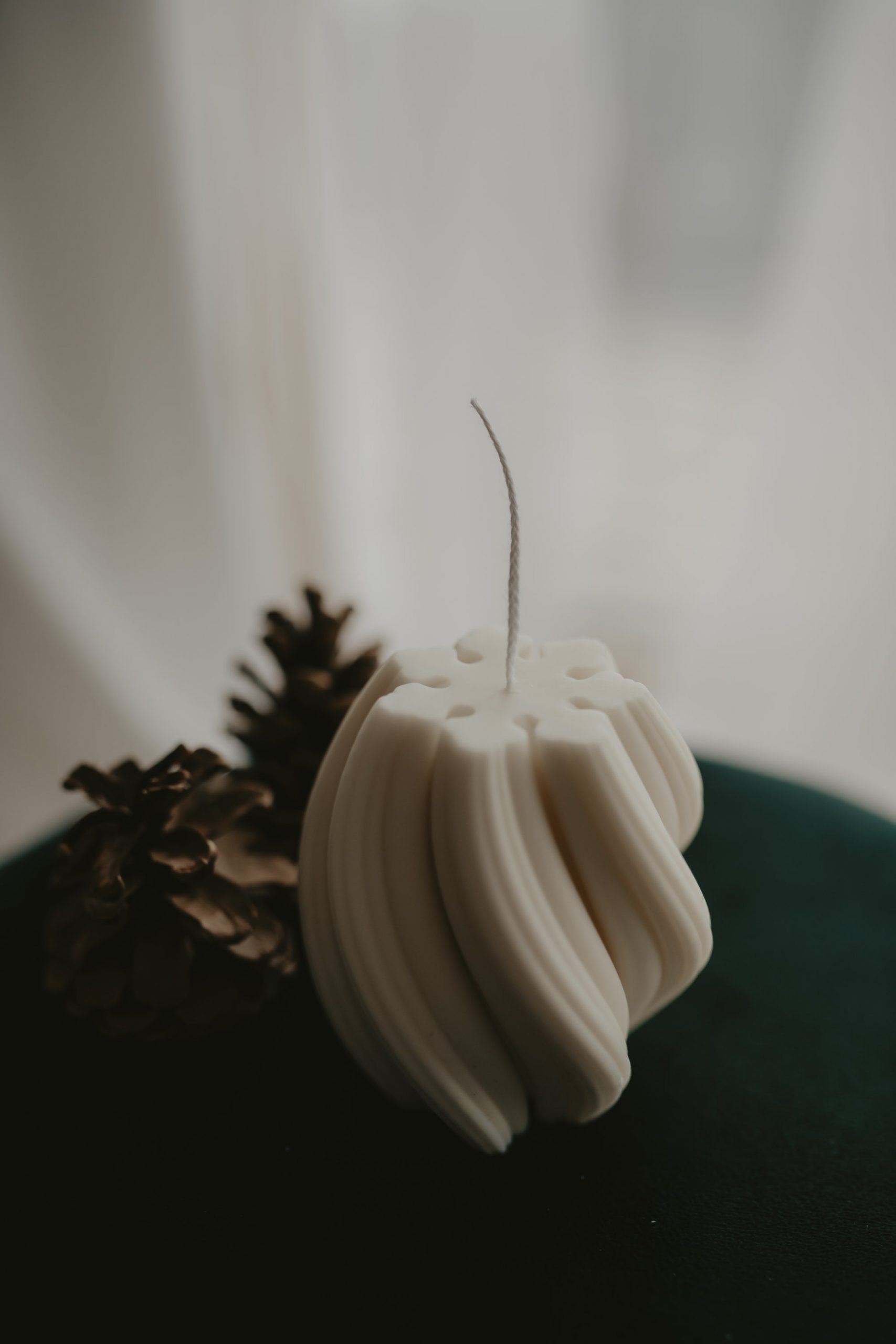 Schneeflockenkerze aus Bio-Sojawachs