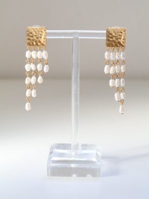 Julianne 24K pearl earrings