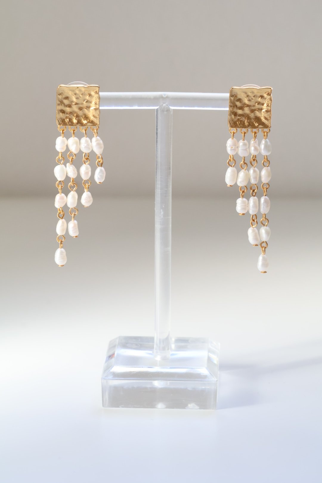 Julianne 24K pearl earrings